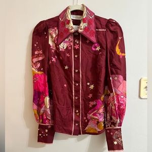 Zimmermann blouse  silky shirt 0US
